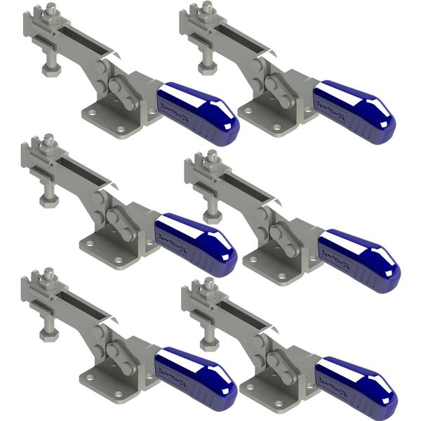 Kit 6 Peças Grampo de Aperto Rápido Horizontal KIFIX KF511 D 90Kgf