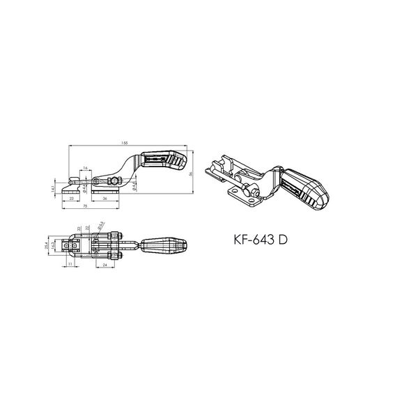 K Grampo Tensor Kifix KF-643 DL 150kgf | LF Máquinas e Ferramentas