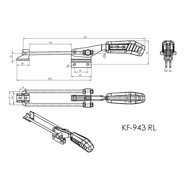 Grampo de Aperto Rápido Tensor KIFIX KF943 RL 450Kgf 100% Nacional
