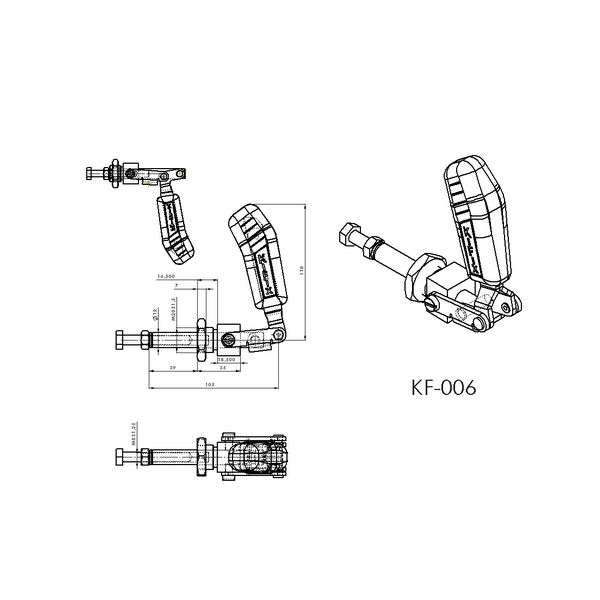 Grampo de Aperto Rápido Torpedo KIFIX KF006 INOX 120Kgf 100