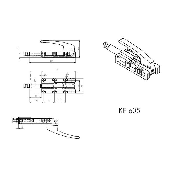 Grampo de Aperto Rápido Torpedo KIFIX KF605 1200Kgf 100% Nacional