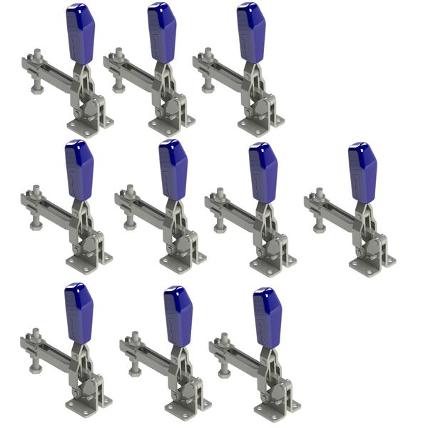 Kit 10 Peças Grampo de Aperto Rápido Vertical KIFIX KF011 DBL 315Kgf
