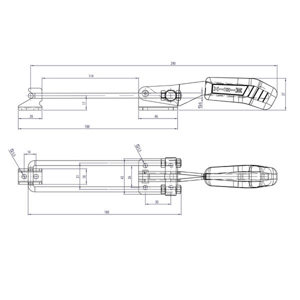 Grampo de Aperto Rápido Tensor KIFIX Kf843 DL 340Kgf | Kifix