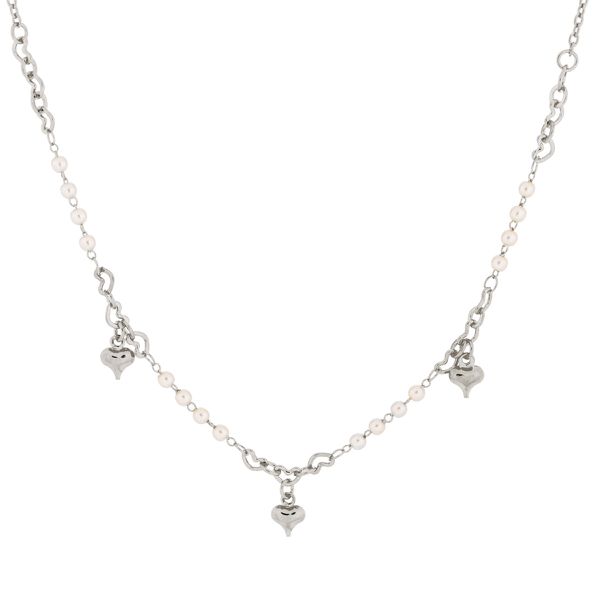 Choker Coração (Banho Prata)