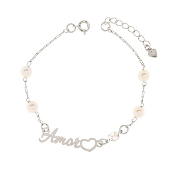 Pulseira Amor (Banho Prata)