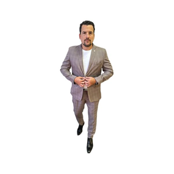 Costume Príncipe de Gales Marrom Flap - Linha Premium King Ternos