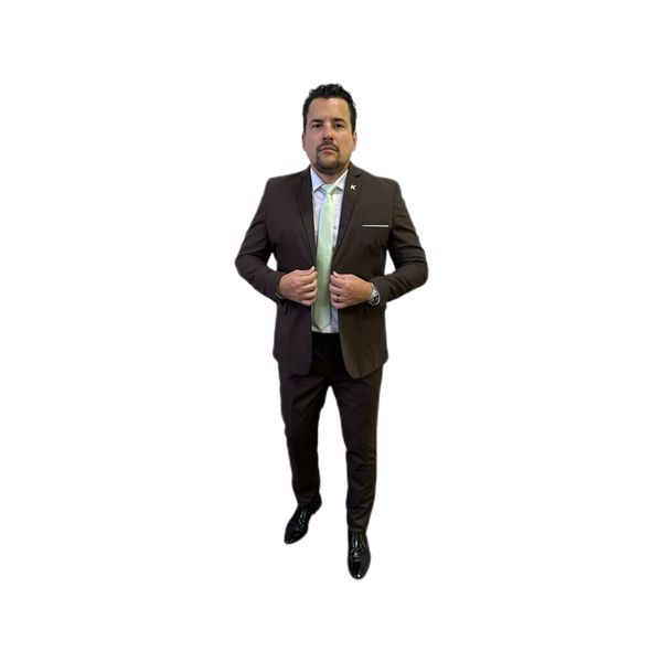 Costume Marrom Slim em Poliviscose - King Ternos