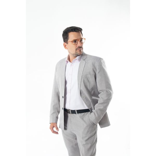 Costume Champagne Slim em Microfibra - King Ternos