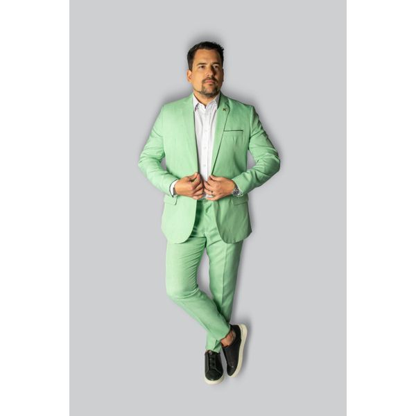 Costume Verde Menta Slim em Microfibra - King Ternos
