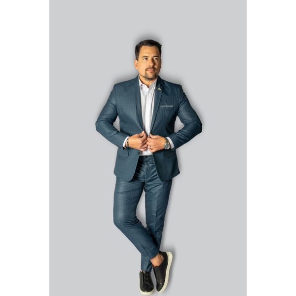 Costume Petróleo Slim em Poliviscose - King Ternos