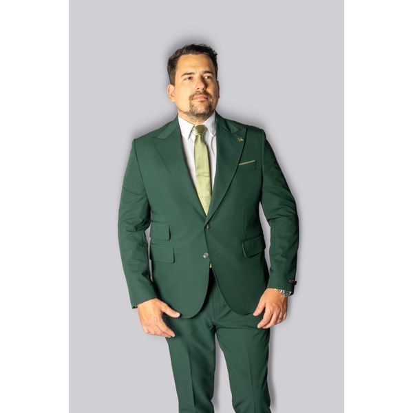 Costume Verde Suíça Lapela 10cm - King Ternos