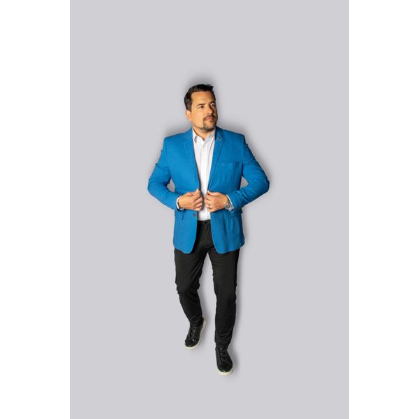 Blazer Veneza Azul Royal Slim em Linho - King Ternos