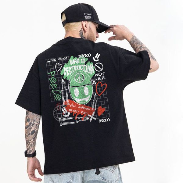 Camiseta Oversized Masculina Street Academia Algodão 08