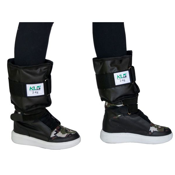 Par Caneleira Tornozeleira 2 Kg Lona Ajuste Profissional