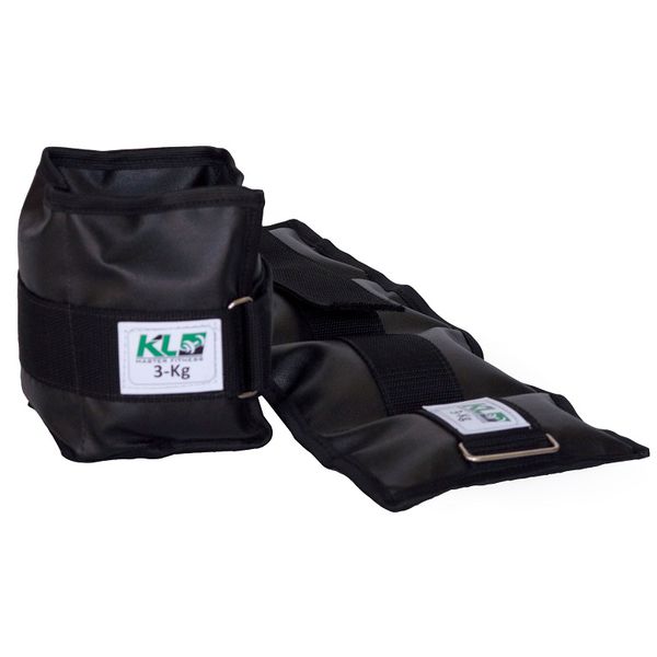 Par Caneleira Tornozeleira 3 Kg Lona Ajuste Profissional