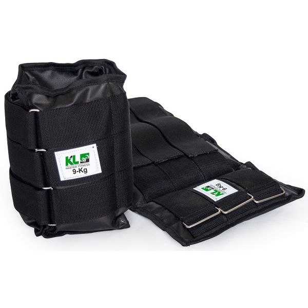 Par Caneleira Tornozeleira 9 Kg Lona Funcional Profissional