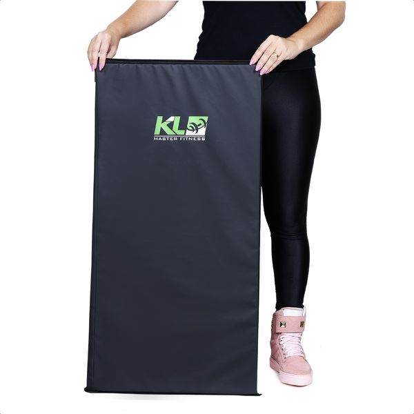 Kit Roda Abdominal Exercícios Lombar Colchonete D50 Preto