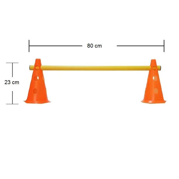 kit 4 Cones 23 Cm C/Barreiras Funcional Circuito Agilidade 