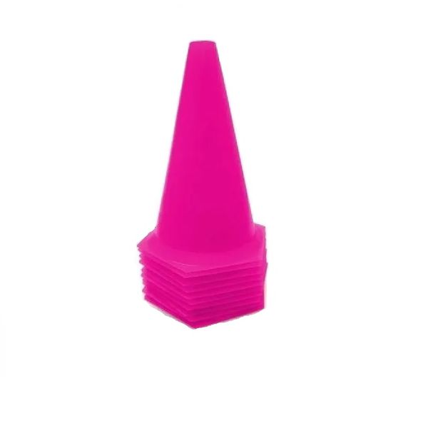 Kit 20 Cones Lisos 23 Cm Para Treino Funcional de Agilidade e coordenação 