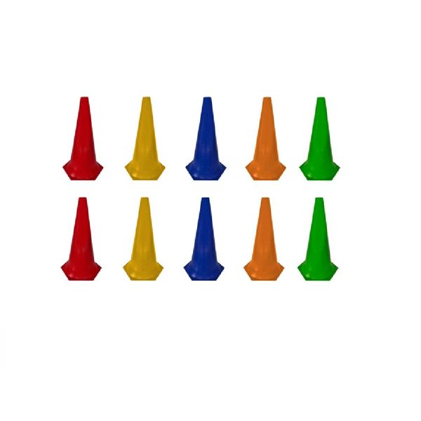 Kit 10 Cones Lisos 50 Cm Para treino Funcional de Agilidade e Coordenação 