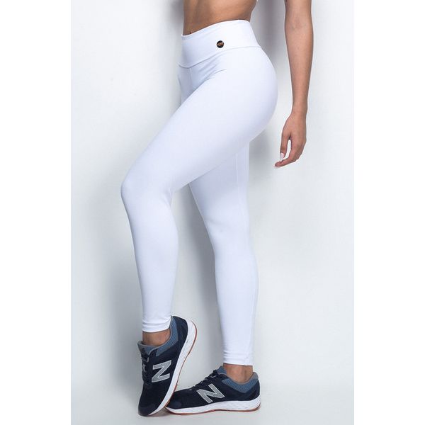 Calça fitness branca shop