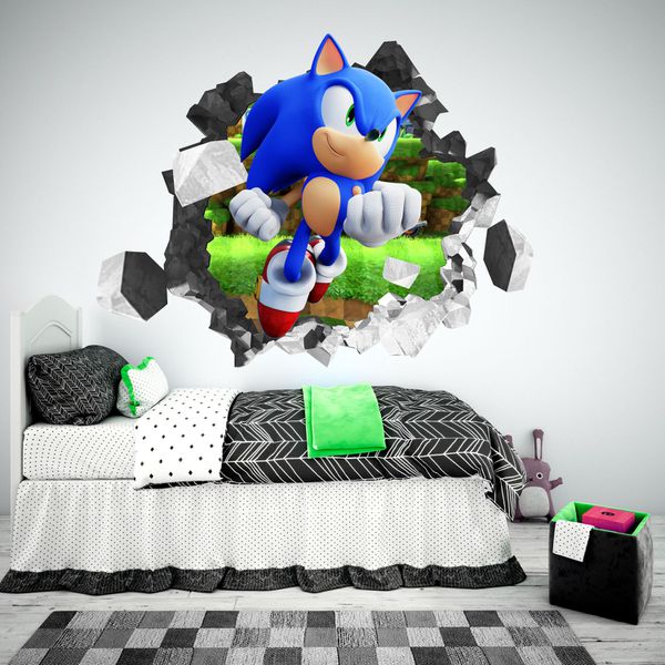 Sticker decorativo murale Sonic