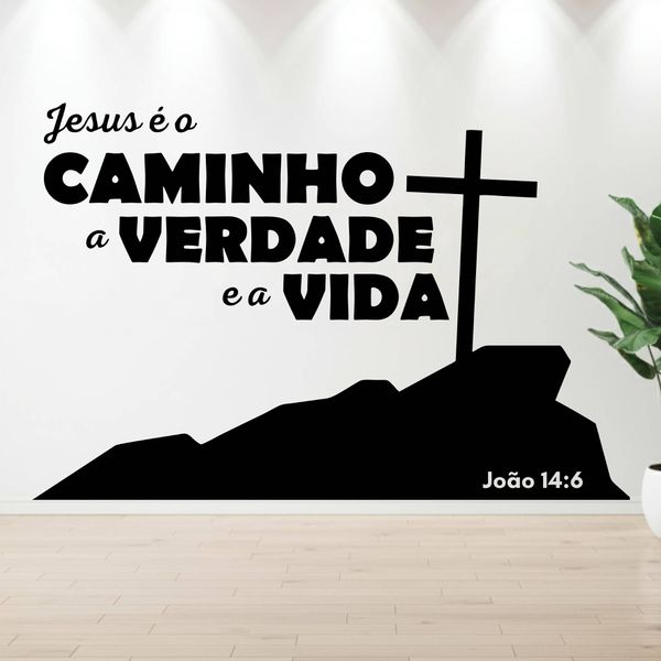 Adesivo de Parede - Jesus: Fé, Esperança e Presença Divina!