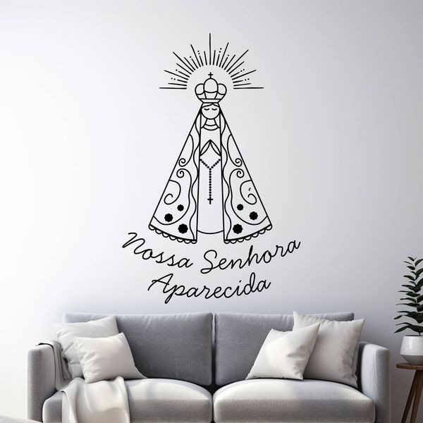 Adesivo de Parede - Nossa Senhora Aparecida: Devoção, Fé e Amor!