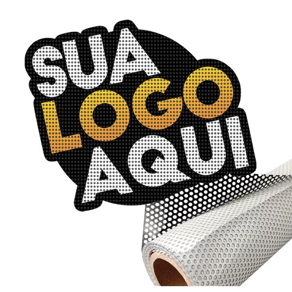  Adesivo com sua Arte Perfurado - ACA10 - KRadesivos 