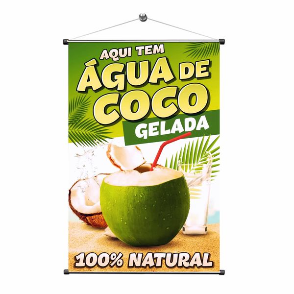 Banner Agua de Coco - BAC01 - KRadesivos 