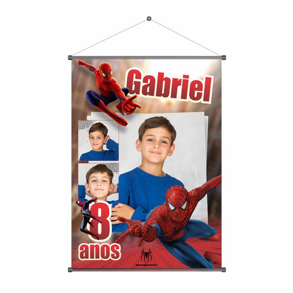 Banner Aniversário Infantil Homem Aranha