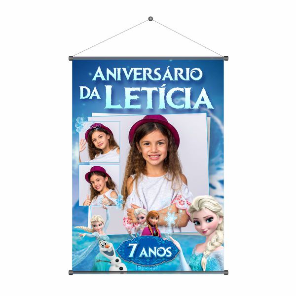 Banner Aniversário Infantil Frozen