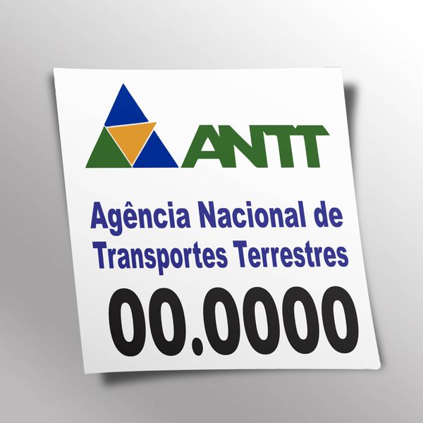 Adesivo Antt Numero de Registro - AC02 - KRadesivos 