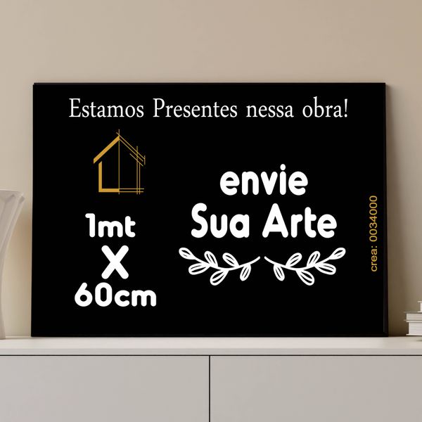 Placa de Arquiteta 1mtx60cm - P/ARQ 04 - KRadesivos 