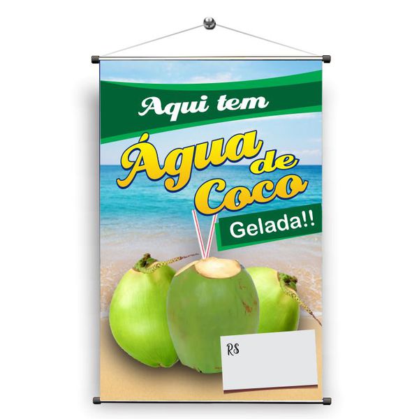 Banner Agua de Coco modelo1 - BAC03 - KRadesivos 