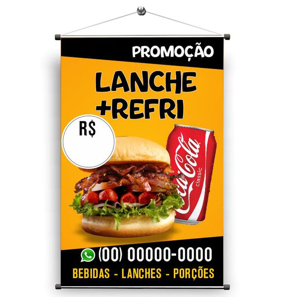 Banner Hambúrguer Combo Lanche + Refri