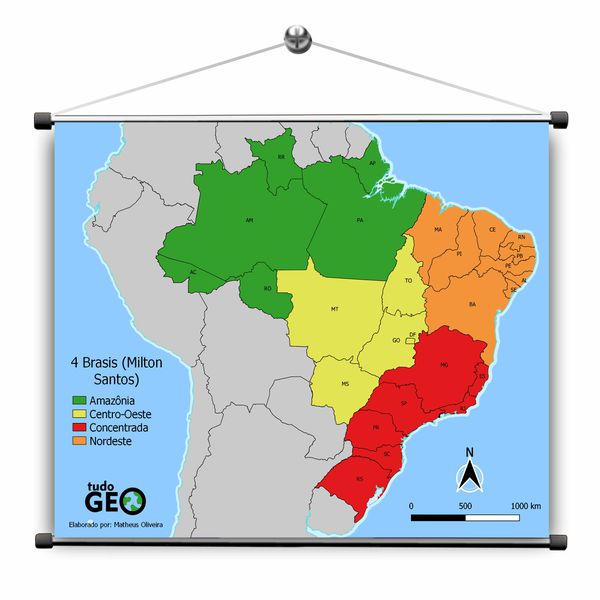 Banner Pedagógico Mapa Brasil Milton Santos - BPMB... - KRadesivos 
