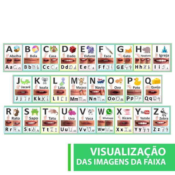 Faixa Pedagógica Alfabeto Boquinhas - LNA-01 - KRadesivos 