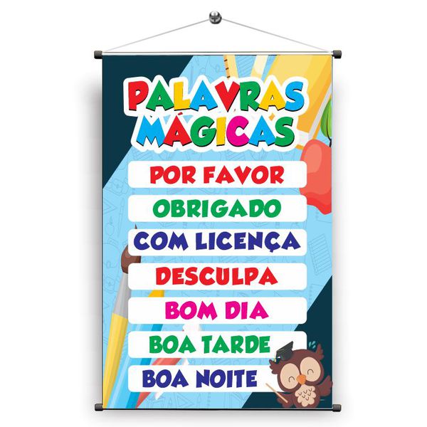 Banner Pedagógico palavrinhas mágicas - ped/01 - KRadesivos 