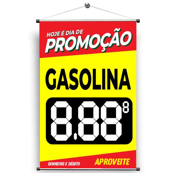 Banner Preço Combustível Gasolina 