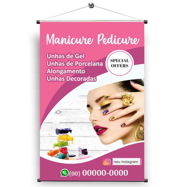 Banner salão manicure pedicure mod.36
