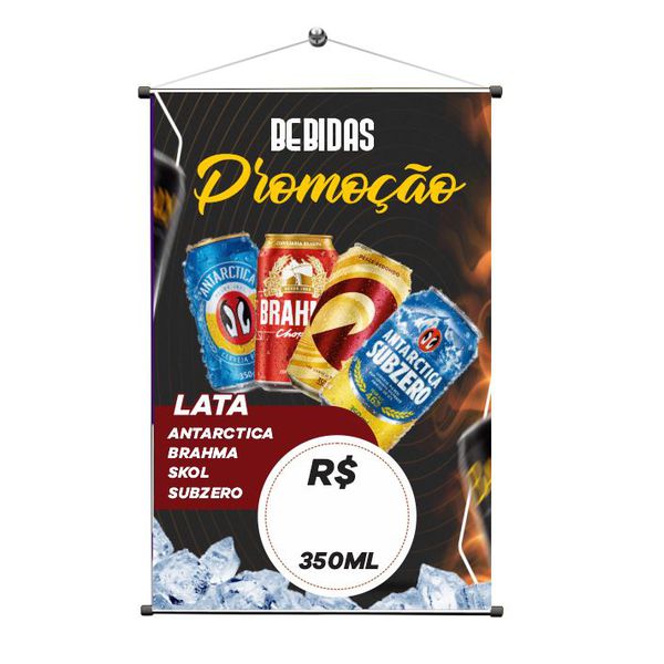Banner Bebida Promoção Lata 