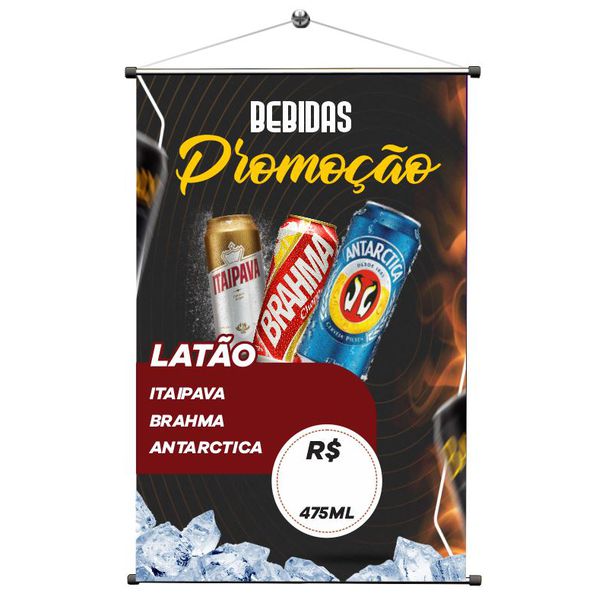 Banner Bebidas Latão 