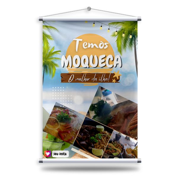  Banner Moqueca Temos + Grátis Suporte Para Pendur... - KRadesivos 