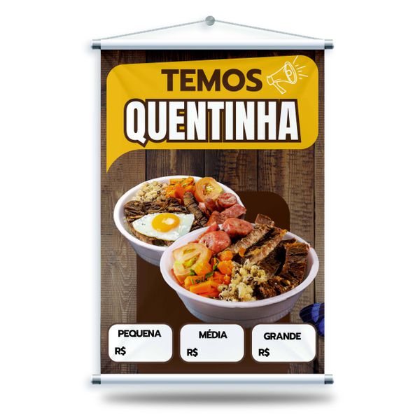 Banner Quentinha Preço Temos - BQP01 - KRadesivos 