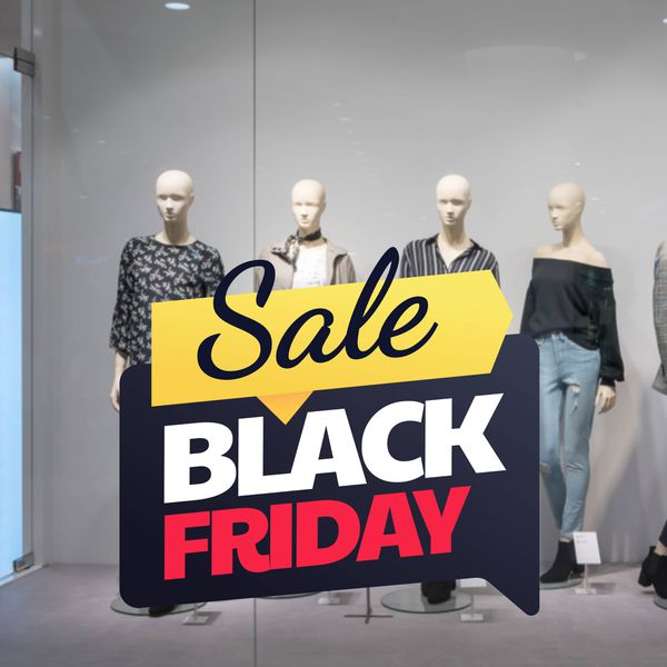 Adesivo Vitrine Sale Black friday 50% OFF - AVBFO0 - KRadesivos 