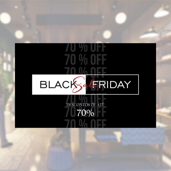 Adesivo Para Vitrine Black Sale Friday Descontos d... - KRadesivos 