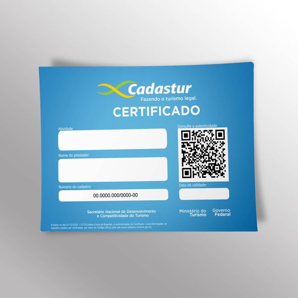 O adesivo Cadastur é um item obrigatório exigido pelo Ministério do Turismo no Brasil. Adesivo Cadastur certificado