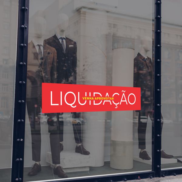 Adesivo Para Vitrine Liquidação venha aproveitar -... - KRadesivos 