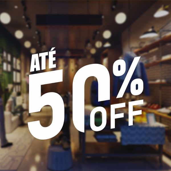 Adesivo Para Vitrine Até 50% OFF - ARD-5- - KRadesivos 
